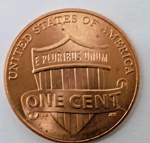 2019 P Lincoln Shield Cent - Retained Interior Die Break  Reverse Error - Picture 1 of 4