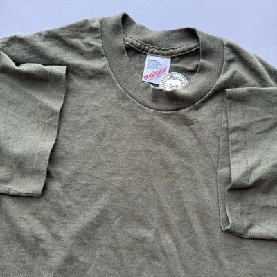 Camiseta De Colección Años 80 Duke Athletic Products Verde Oliva Para Hombre Grande Hecha en EE. UU. Ejército Foto 1 de 4