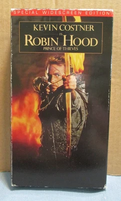 Robin Hood: Prince Of Thieves VHS Kevin Costner Morgan Freeman Christian Slater - Image 1 of 3