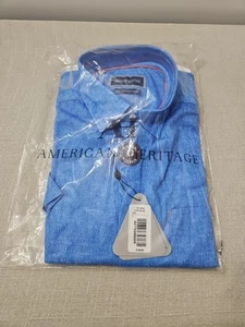 NWT American Heritage Fine European Fabric Organic Stretch Lite Blue Size Large - Picture 1 of 8