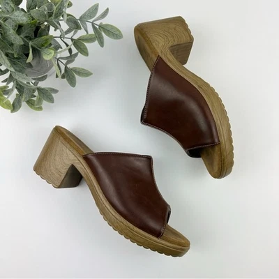 Sandalias Eastland para mujer Nastasia marrón tacón ancho talla 7 Foto 1 de 4