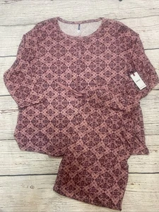 Conjunto de Pijama IZOD Talla 2XL Rosa Mujer’s Manga Larga Muy Suave Joggers - Imagen 1 de 7
