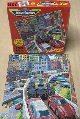 Micro Machines 120 Piece Jigsaw JR Puzzles 1990s 292 x 292mm 1 Piece Missing VGC - Image 1 of 4