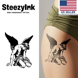 SteezyInk temporäres Tattoo Fallen Angel hält bis zu 2 Wochen 6,5 x 6,5 Zoll - Bild 1 von 6