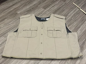 NWOT BLAUER 8370 POLYESTER ARMORSKIN VEST OUTERARMOR CARRIER SILVER TAN 2XL TALL - Picture 1 of 5