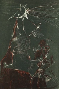 DDR/Nachwende. Untitled, 1997. Lithographie von Ursula GEFFERS handsigniert - Bild 1 von 3