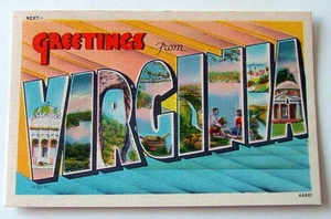 GROSSBRIEF POSTKARTE GRÜSSE AUS VIRGINIA - Bild 1 von 2