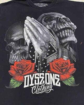 Camiseta Dyse One Para Hombre Talla Grande Calaveras Oración Manos Foto 1 de 4