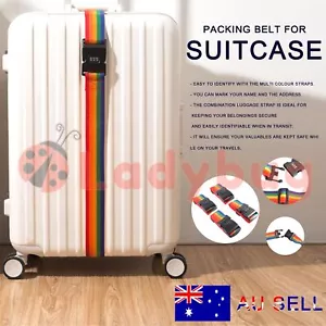 4x Travel Luggage Suitcase Bag Packing Secure Safe Strap Belt Password Lock 2M - Picture 1 of 3