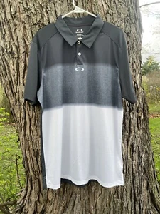 Oakley polo shirt short sleeve Hydrolix Color Block Men Sz L EUC CLEAN - Picture 1 of 12