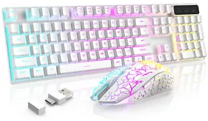 ATTACK SHARK T3 2.4G Wireless Gaming Keyboard and4800DPI Mouse Combo 104 Key - Picture 1 of 22
