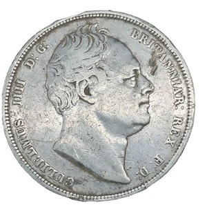 GREAT BRITAIN 1834 1/2 HALF CROWN KING WILLIAM IV VF/XF WW IN SCRIPT KM#714.2 - Picture 1 of 4
