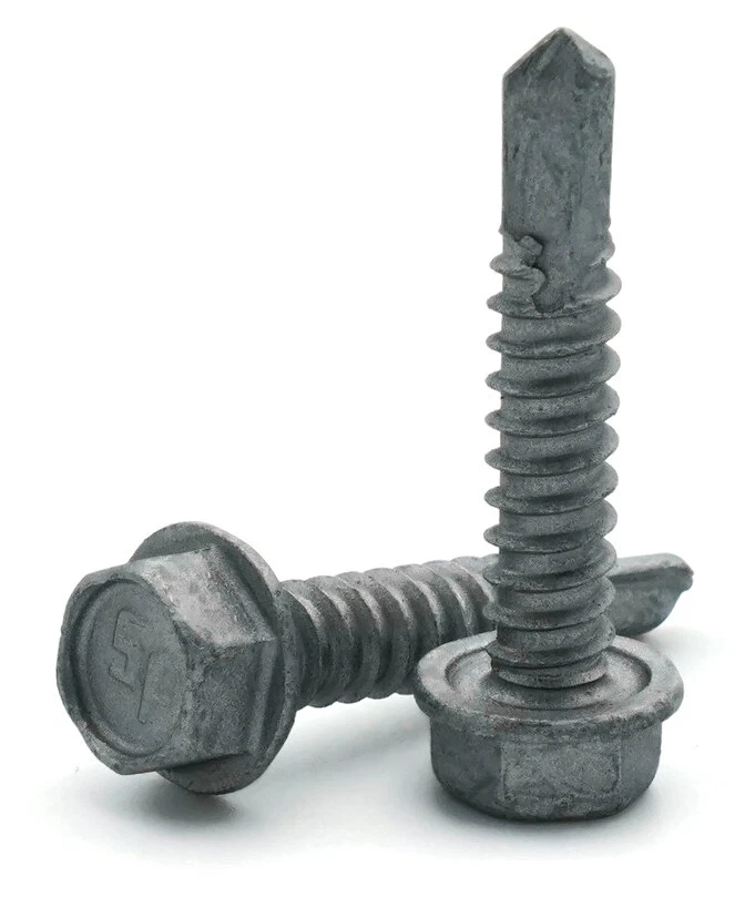 ALBANY COUNTY FASTENERS #10 Hex Washer Head TEK 3 Self Drilling Screws Strong Shield Coated - All Length