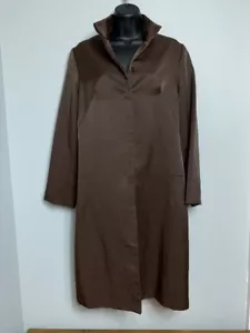 Variazioni Shimmering Brown Womens Fitted Duster Coat Size 10 USA-Made - Picture 1 of 11