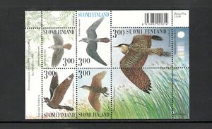 FINLAND - BIRDS - SHEET OF 5 + LABEL - #1113 - MNH - YR 1999