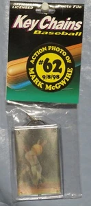 ⚾️ Mark McGwire Key Chain Officially Licensed Action Photo 9/8/98 HR #62 - Picture 1 of 3