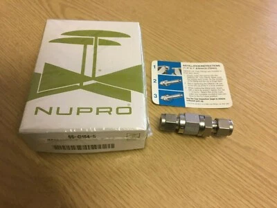 NUPRO Swagelock Tube Fittings SS-CHS4-5 (1/4" to 1" & 6mm to 25mm)