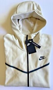 New! Nike Men's Tech Fleece Full Zip Hoodie Jacket Light Bone Off White Large L