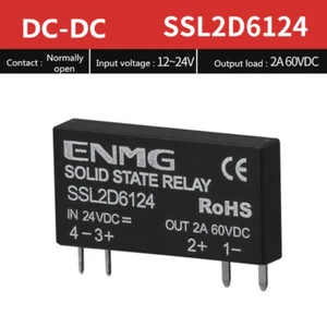 Small solid state relay Rail base SSL2D6124 DC-DC 12-24VDC/2A 60VDC - Picture 1 of 10