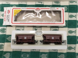 Model Power 871 Atchison Topeka & Santa Fe HO Scale 2 Pack Ore Cars - Picture 1 of 7
