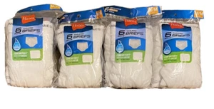 (4)Hanes 24 Pairs Tagless White Boys Briefs~Tighty Whiteys~Size Medium 10-12 - Picture 1 of 2