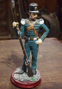 grande statuette d'un soldat Prussien ? du II empire 22cm socle bois - Picture 1 of 2