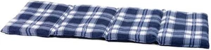 Körnerkissen 60x20cm 4-Kammer Flanell karo-blau - Kissen Kirschkerne, Dinkel, - Bild 1 von 3