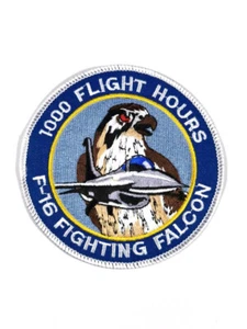REPRODUKTION, Patch " U.S. 1000 Flight Hours - F- 16 Fighting Falcon " Druchmess - Picture 1 of 2