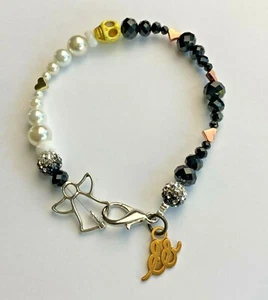 Emerald Empire bracelet ankle 10.5 in Angle of Light & Darkness Divine balance - Picture 1 of 1