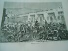 Gravure 1860 - Le Mardi gras à Arequipa