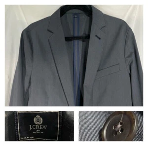J Crew Thompson Jacke Blazer unstrukturiert Baumwolle Twill grau M - Bild 1 von 18