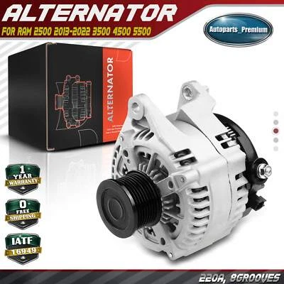 Alternador para Ram 2500 2013-2023 3500 4500 5500 2011-2022 L6 6.7L 220A 12V CW Foto 1 de 4