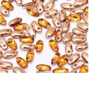 Rizo, Topacio Capri Oro, 2.5x6mm, 7g (app 98-100 cuentas) (rz61) - Imagen 1 de 1