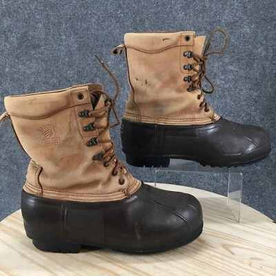 LaCrosse Waterproof Boots Mens 13 Brown Leather Lace Up Round Toe Quilted Ankle - Image 1 of 4