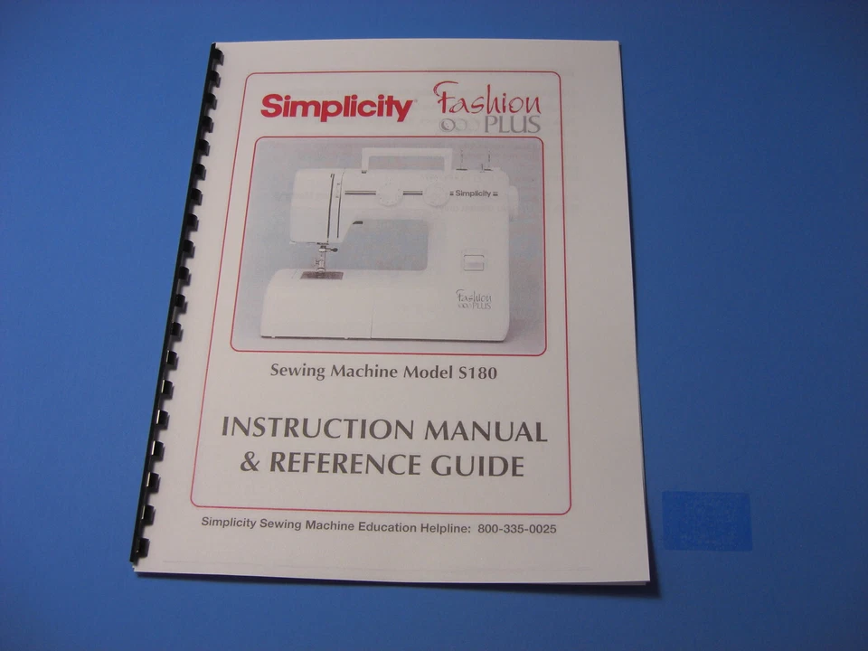 Simplicity S180 Sewing Machine Manual - Printed - Image 1 of 2