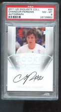 2011-12 UD Exquisite ROOKIE Chandler Parsons AUTO Autograph Graded PSA 8 Card