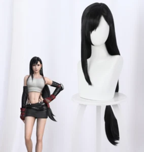 Final Fantasy VII FF7 Tifa Lockhart Cosplay Perücken Hitzebeständiges Kunsthaar - Bild 1 von 5