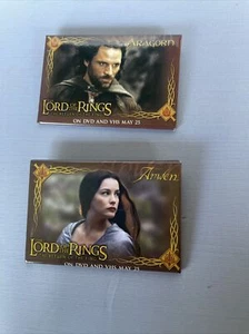 Herr der Ringe Film Arwen & Aragorn Rückkehr des Königs Pins Promo VHS/DVD - Bild 1 von 3