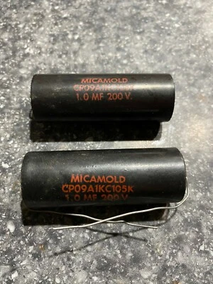 复古 Micamold CP09A1KC105K 1.0 MF 200 V 电容器 二手 — 第 1/3 张图片