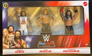 WWE Main Event Series The Rock Roman Reigns Jimmy Uso Bloodline Action Figures - Picture 1 of 7