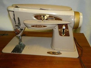SINGER NÄHMASCHINE 503A - ROCKETTEER GETRIEB - Schrank mit 7+ schwarzen Nocken & Acc.. - Bild 1 von 1