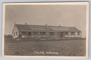 RPPC WWI England - Canadian CEF -Recreation Hut North Camp (Ripon?) UNP Postcard - Picture 1 of 4
