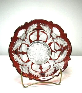 EAPG A INVERTED THISTLE MASTER BERRY BOWL IN RUBY STAIN.. - Picture 1 of 4