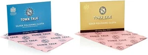 Set of Silver and Gold Polishing Cloths 12.5 x 17.5cm - Picture 1 of 5