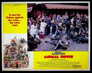 Tarjeta de vestíbulo original de National Lampoon's Animal House 1978 película John Belushi #4 - Imagen 1 de 2