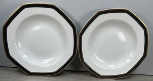 Christopher Stuart großer Rand Suppenschüsseln schwarz Kleid Y0009 9 3/8" - 2er Set - Bild 1 von 6