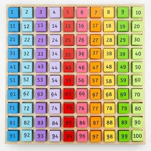 Bigjigs Toys Wooden Number Tray, Kids Maths Toy, Educational Game - 100 Pieces - Picture 1 of 12