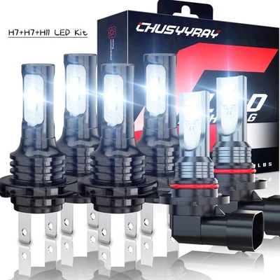 For Kia Soul EV 2015 2016 2017 Combo H7 H7& 9006 LED Headlight Fog Light Bulbs - Image 1 of 4