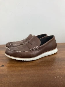 Cole Haan 2 Zerogrand Brown Leather Penny Loafer Slip On Shoes C33867 Men’s 8.5M - Picture 1 of 11