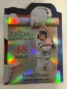 Jarren Duran 48 Doubles Foil 2025 Topps Holiday Baseball The Nice List Red SOX - Picture 1 of 2